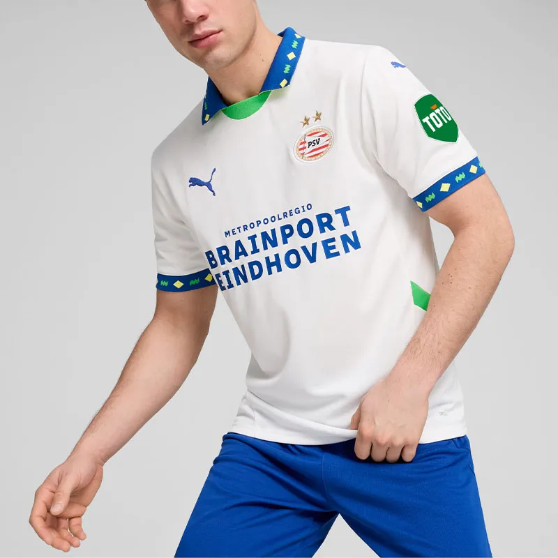 PUMA SS24 Soccer Jerseys Men's White Blue-4