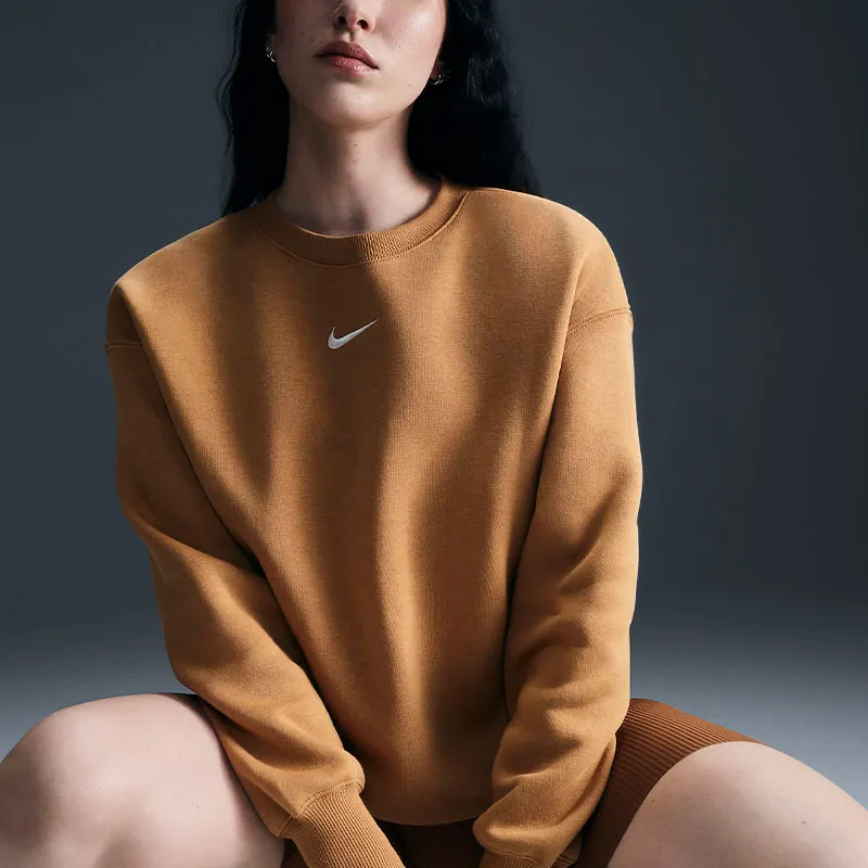 Nike Sportswear Phoenix Fleece Sweatshirt Women's Linen Brown-2