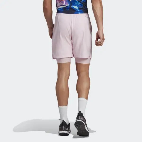 Adidas TENNIS US SERIES 2-IN-1 Casual Shorts Men's Pink-3
