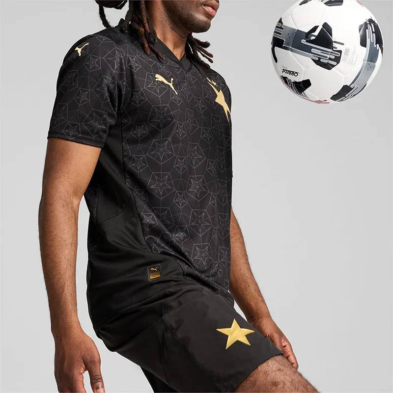 PUMA SK Slavia Praha Soccer Jerseys Men's Black Victory Gold-5