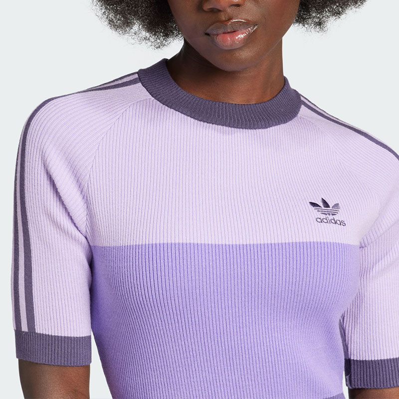 [ADIDAS] ワンピース KSENIASCHNAIDER ニットドレス パープル ADIDAS] ワンピース KSENIASCHNAIDER ニットドレス パープル