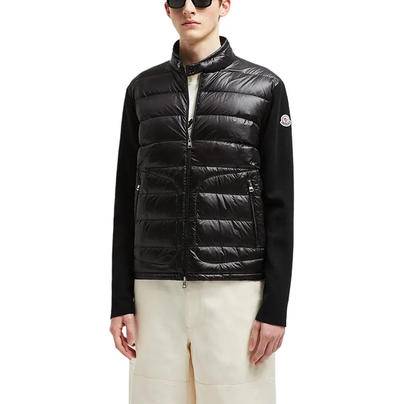 Moncler Logo Patch Padded Zip Up Cardigan-1
