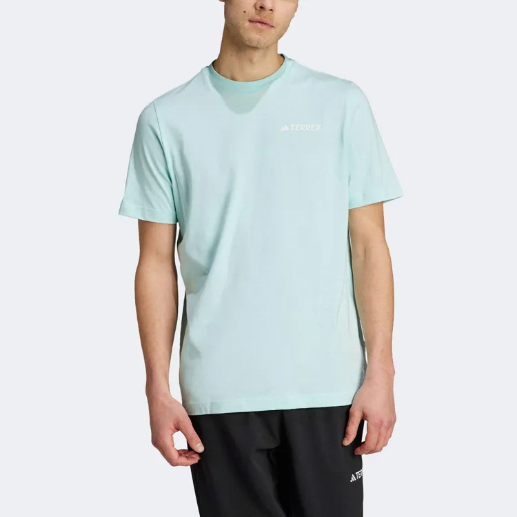 Adidas T-Shirts Men Light Green-1