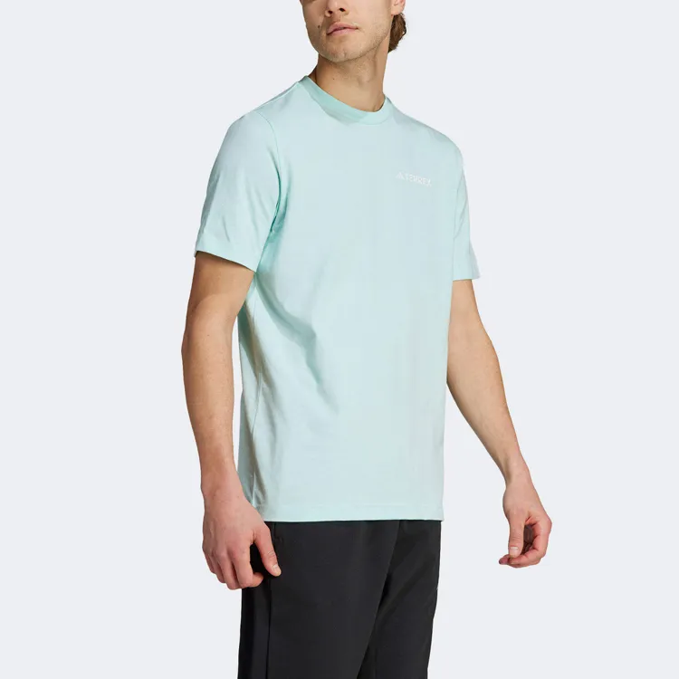 Adidas T-Shirts Men Light Green-3
