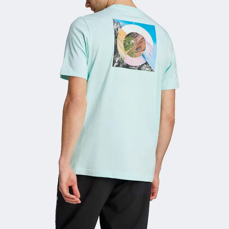 Adidas T-Shirts Men Light Green-2