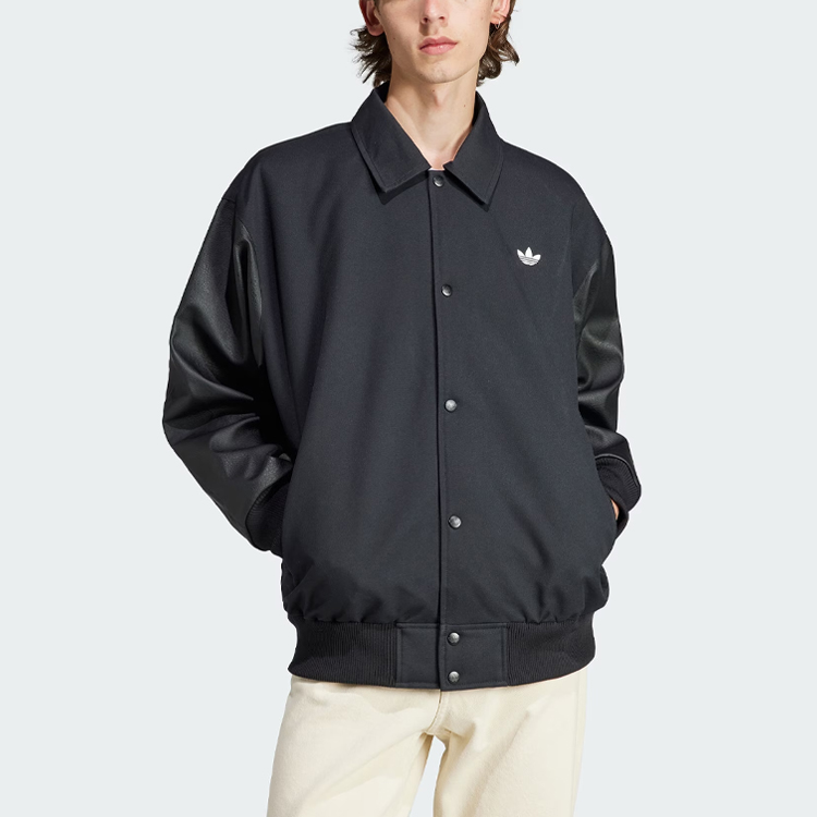 Adidas originals Winter Varsity Jacket Black - POIZON