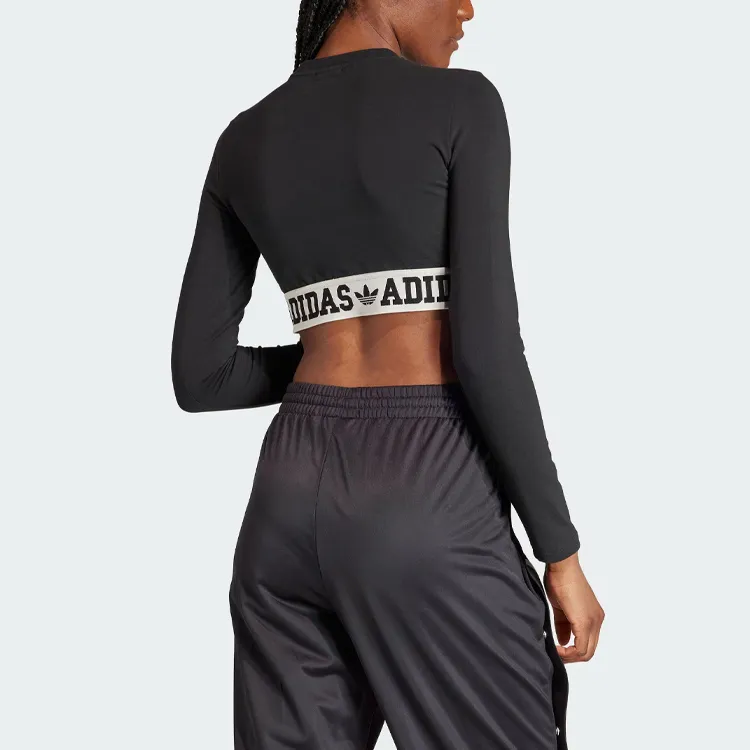 Adidas Originals Set in Sleeve T Shirt Women's Black-2
