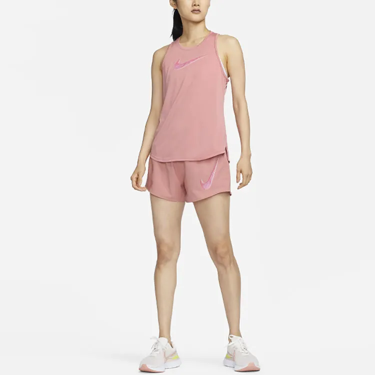 Nike Dri FIT One Swoosh Sports Shorts Women's Stardust Pink-3