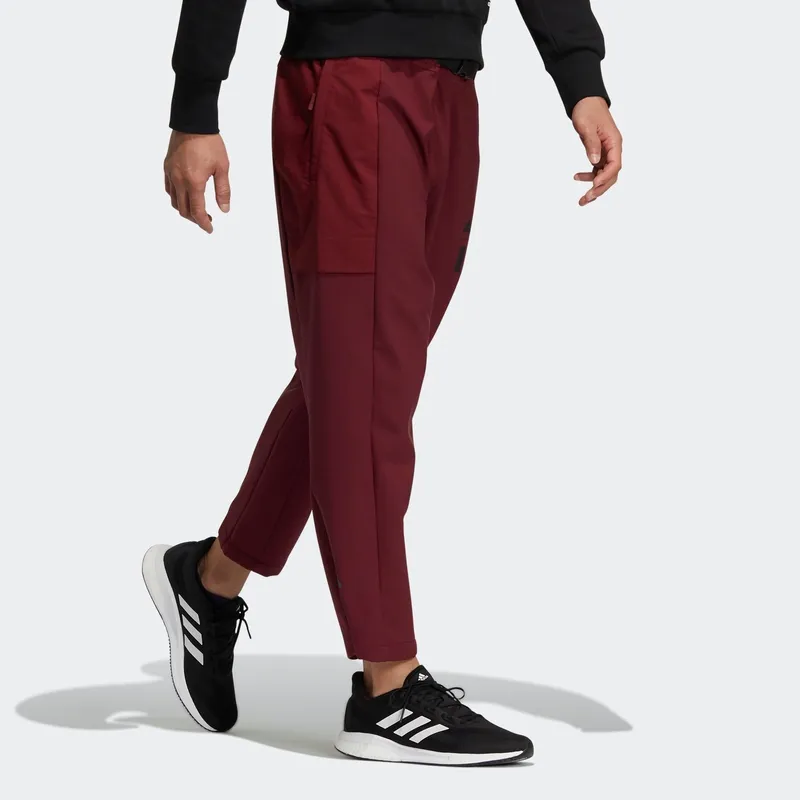 Adidas Wuji Series Casual Pants Men Dark Red-3