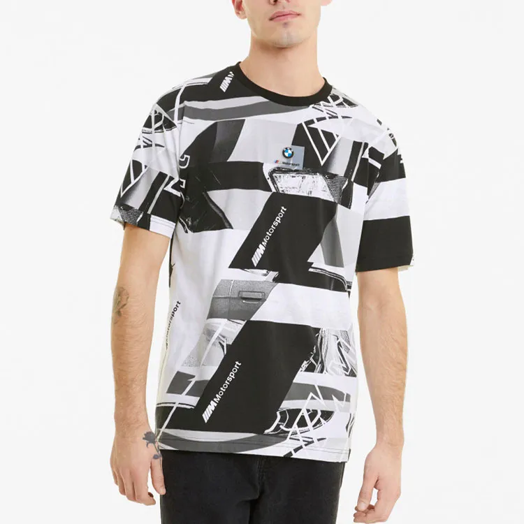 PUMA BMW T Shirts Men Black/White-2