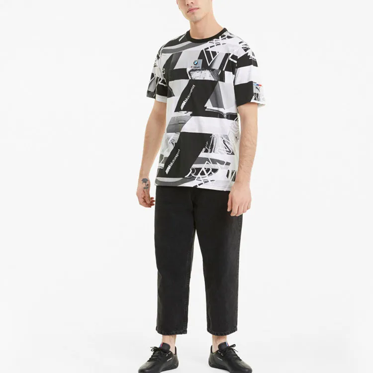 PUMA BMW T Shirts Men Black/White-4