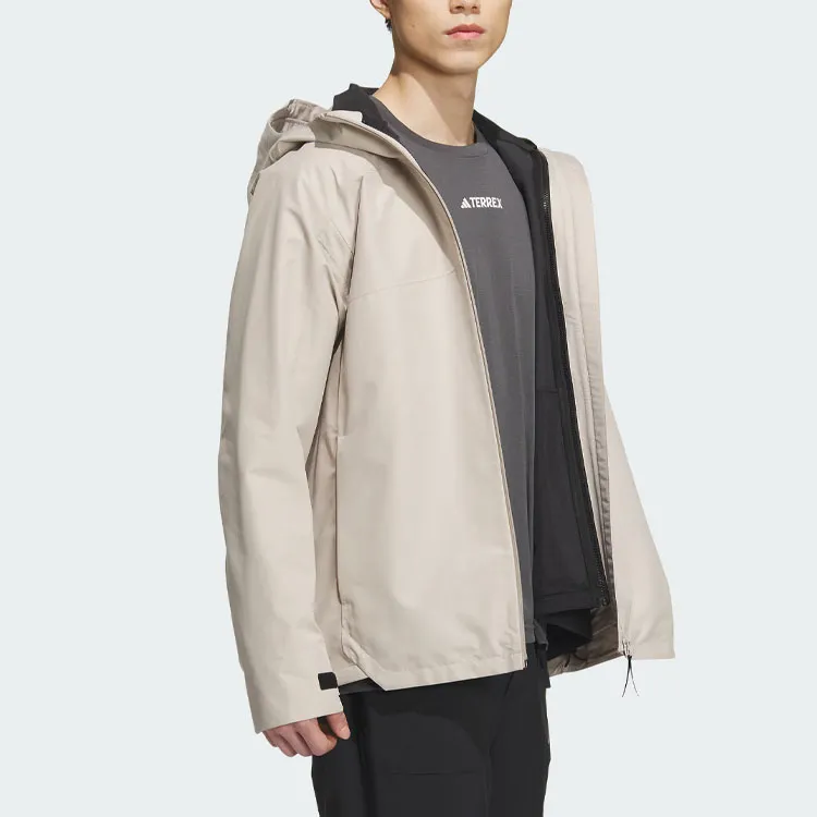 Adidas Windbreaker Jackets Men Light Khaki-4