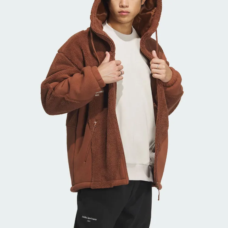 Adidas Lounge Jackets Men Brown-3