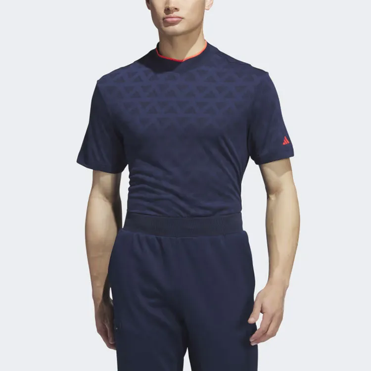 Adidas Free Shipping With AdiClub Adi Jacquard Mock Polo Shirt-1