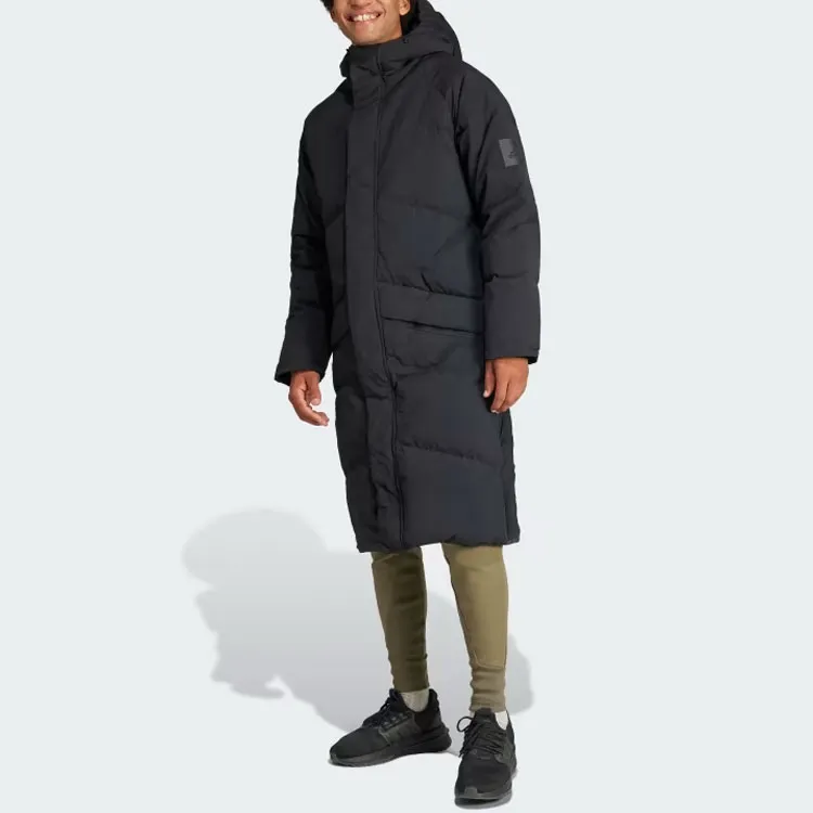 Adidas Big Baffle Coat Down Jacket Men's Black-1