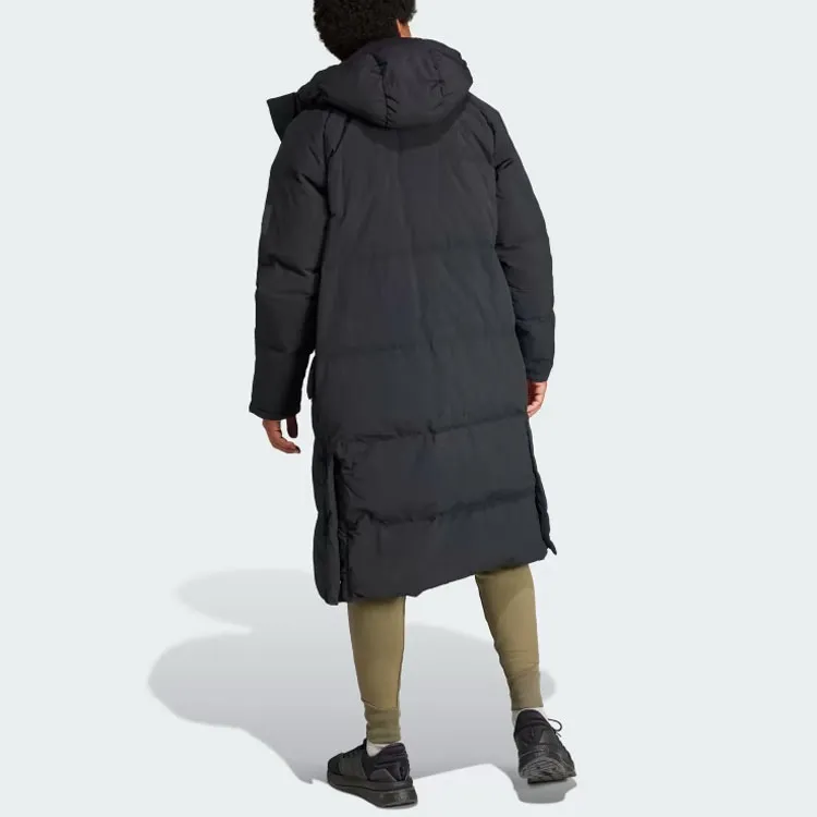 Adidas Big Baffle Coat Down Jacket Men's Black-2