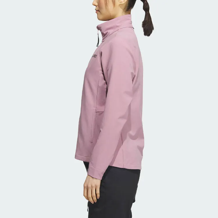 Adidas Waterproof And Windproof Windbreaker Jacket Women's Black-7