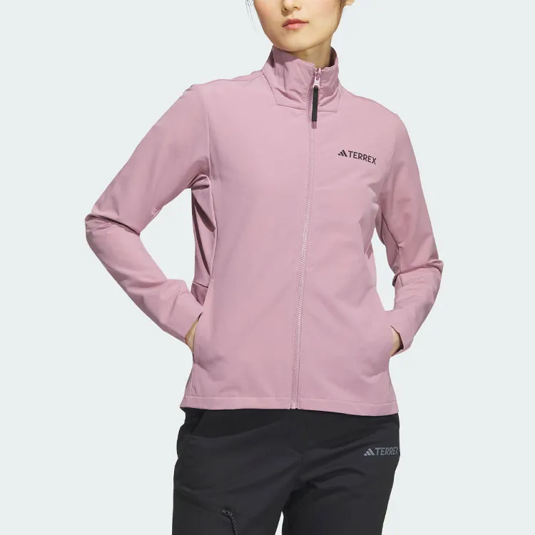 Adidas Waterproof And Windproof Windbreaker Jacket Women's Black-5
