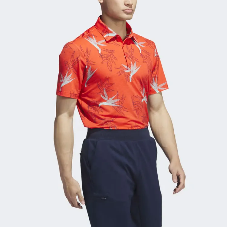 Adidas Polo Shirts Men Bright Red-4