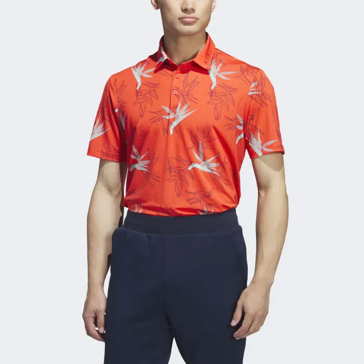 Adidas Polo Shirts Men Bright Red-2