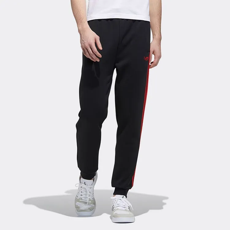Adidas Neo Knitted Sweatpants Men Red Black-1