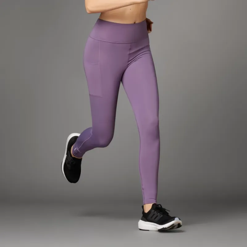 Adidas Women's Techfit Stash Pocket Full Length Leggings Shadow Violet-4
