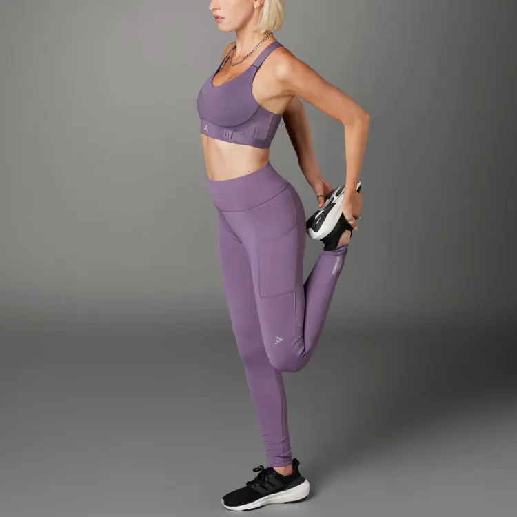 Adidas Women's Techfit Stash Pocket Full Length Leggings Shadow Violet-3