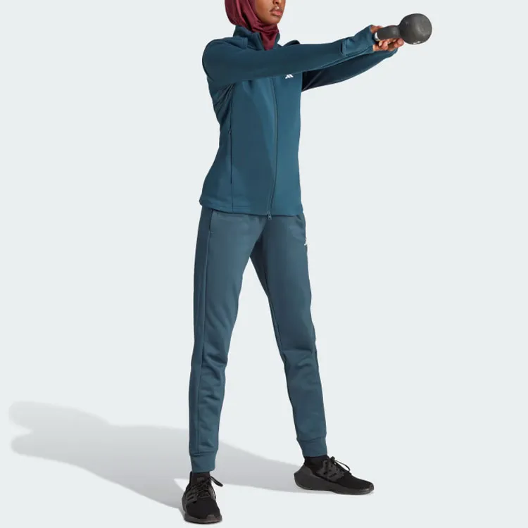 Adidas AEROREADY Knitted Sweatpants Women's Night Blue-1