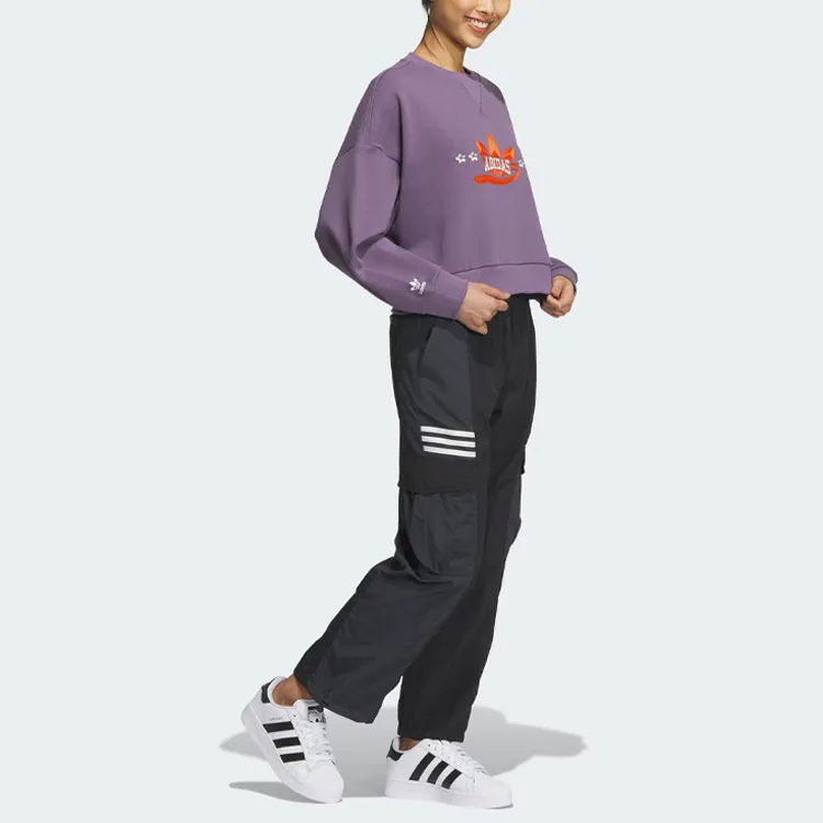 Adidas Originals MC Crew Sweatshirts Women's Dark Gray Violet-3