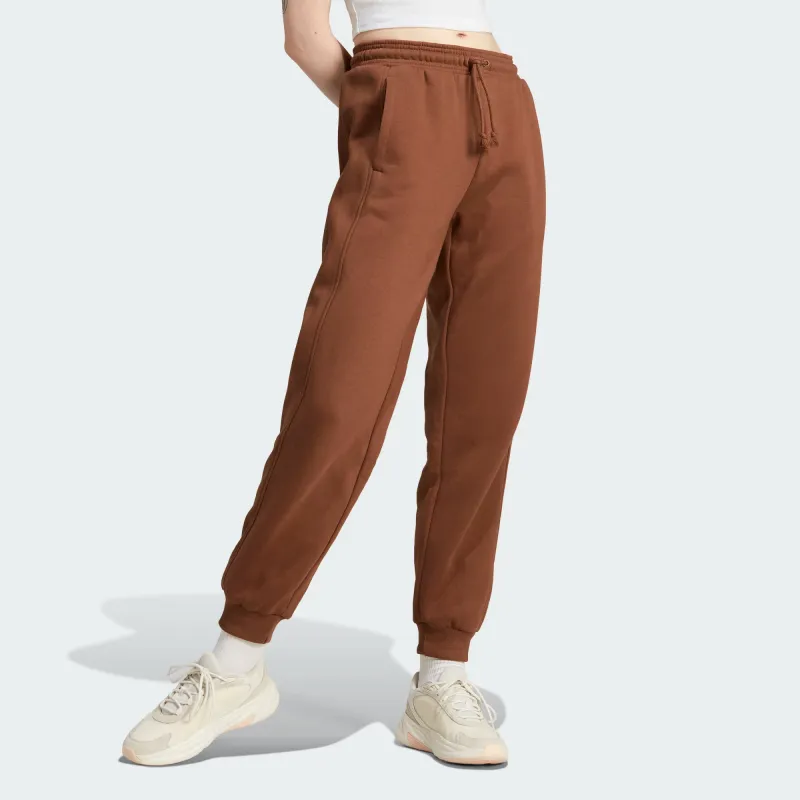 Adidas Knitted Sports Pants Women's Brown-1