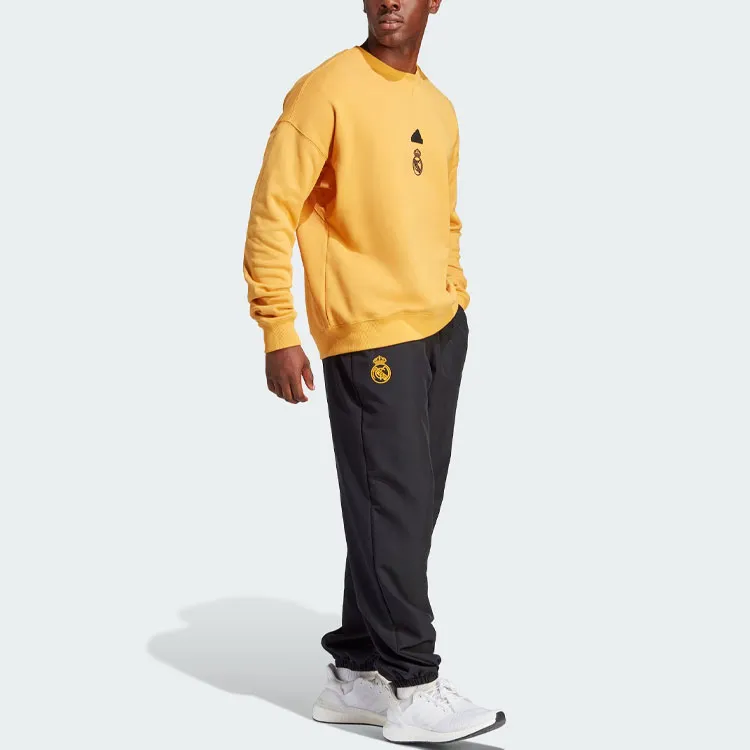 Adidas Real Madrid Sweatshirts Men Yellow-3