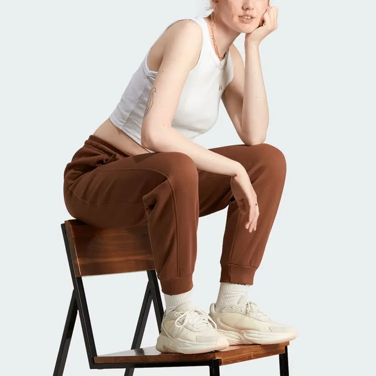 Adidas Knitted Sports Pants Women's Brown-3