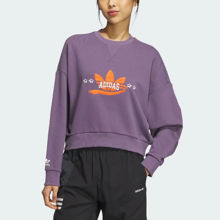 Adidas Originals MC Crew Sweatshirts Women's Dark Gray Violet-1