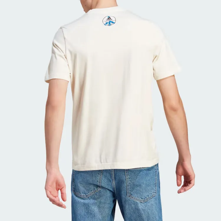 Adidas T Shirts Men Beige-2