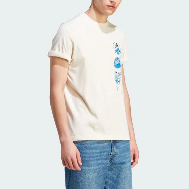 Adidas T Shirts Men Beige-3