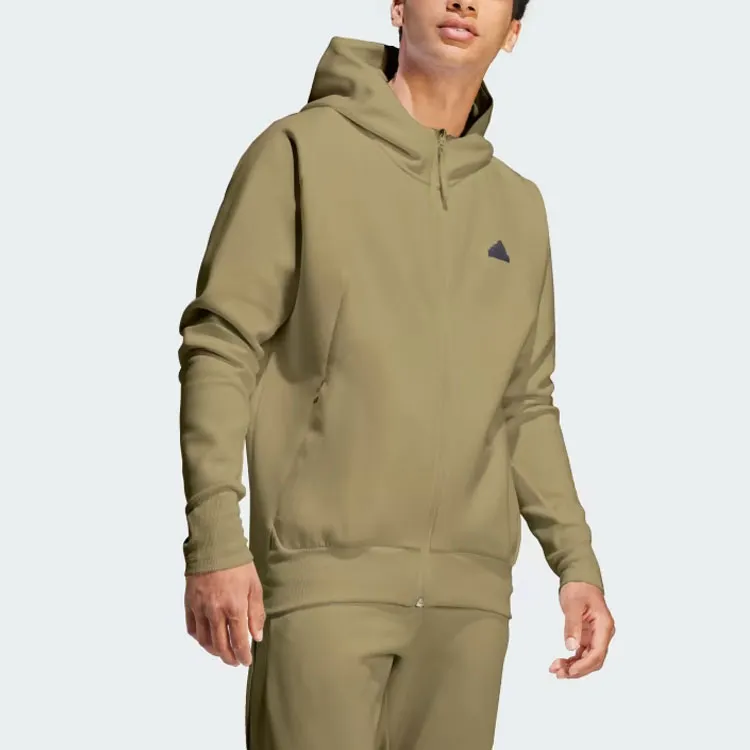 Adidas Z.N.E. Z.N.E. Premium Full-Zip Hooded Track Top Jackets Coats Men's Olive Green-1