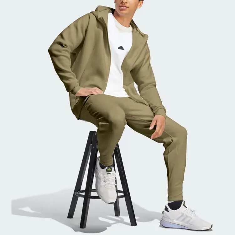 Adidas Z.N.E. Z.N.E. Premium Full-Zip Hooded Track Top Jackets Coats Men's Olive Green-3