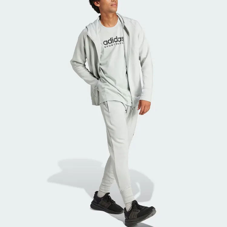 Adidas Z.N.E. Premium Full-Zip Hooded Track Top Jacket Men's Silver Gray-3