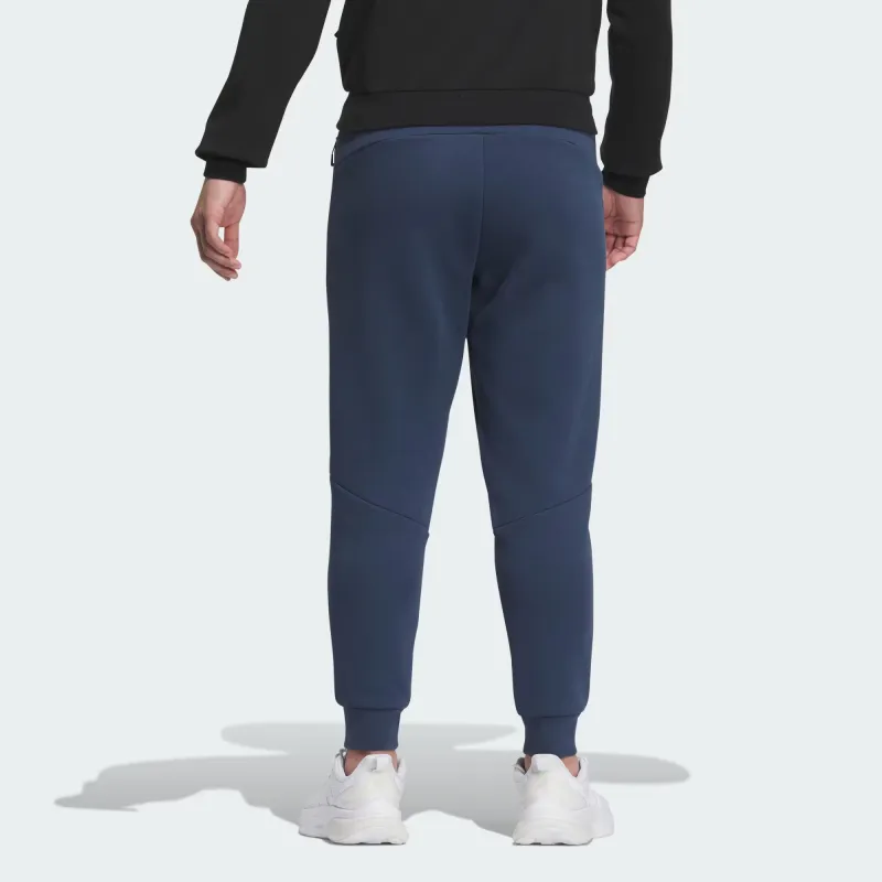 Adidas Knitted Sweatpants Men Navy Blue-2