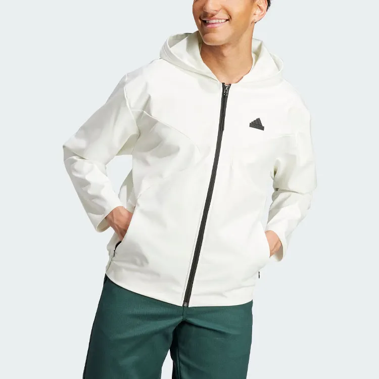 Adidas CITY ESCAPE Full Zip Hoodie Jackets Coats Men's Jade White-1