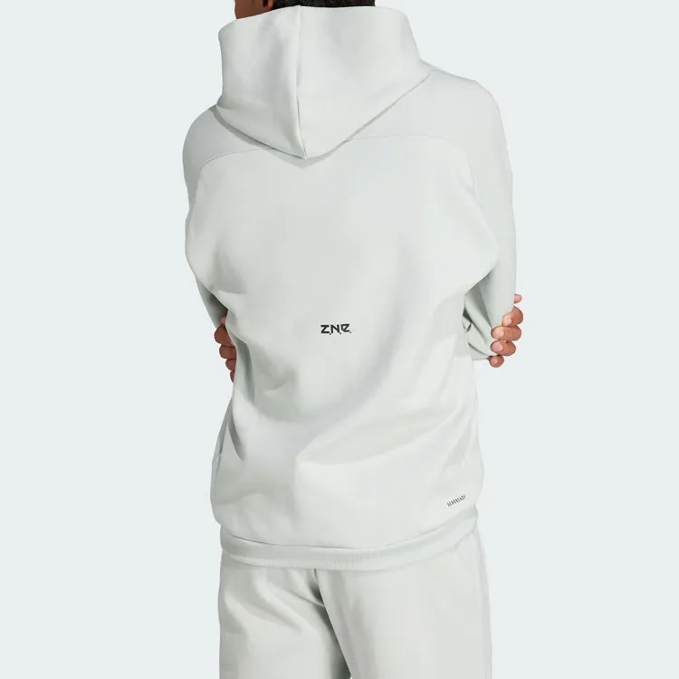 Adidas Z.N.E. Premium Full-Zip Hooded Track Top Jacket Men's Silver Gray-2