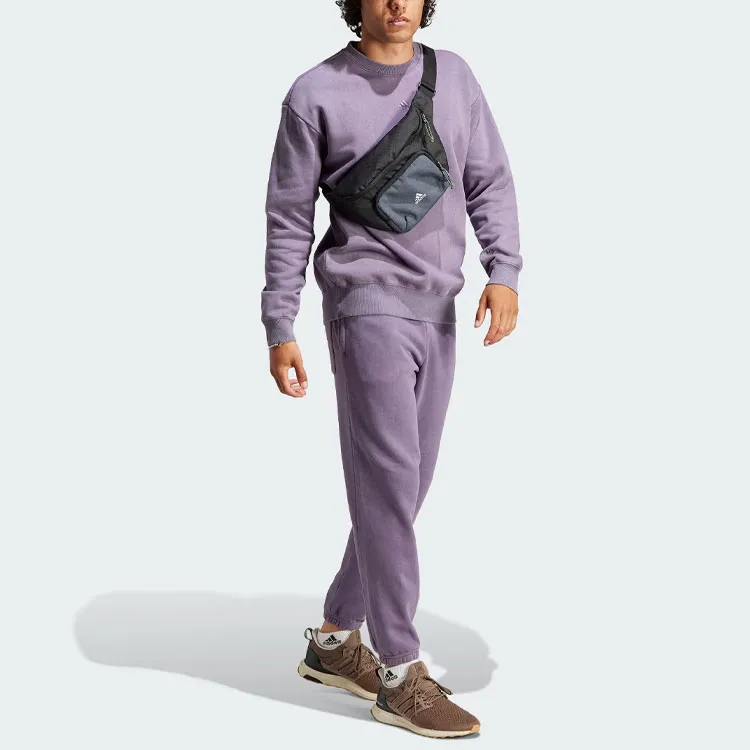 Adidas Knitted Sweatpants Men Dark Gray Violet-3