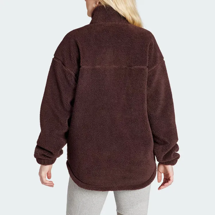 Adidas Originals ESSENTIALS Essentials Overshirt Jackets Coats Women's Dark Gray Brown-2