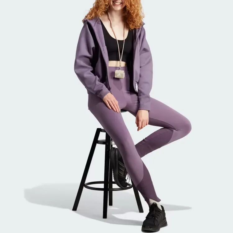 Adidas Z.N.E. Full-Zip Hoodie Sweatshirt Women's Contour Violet-3