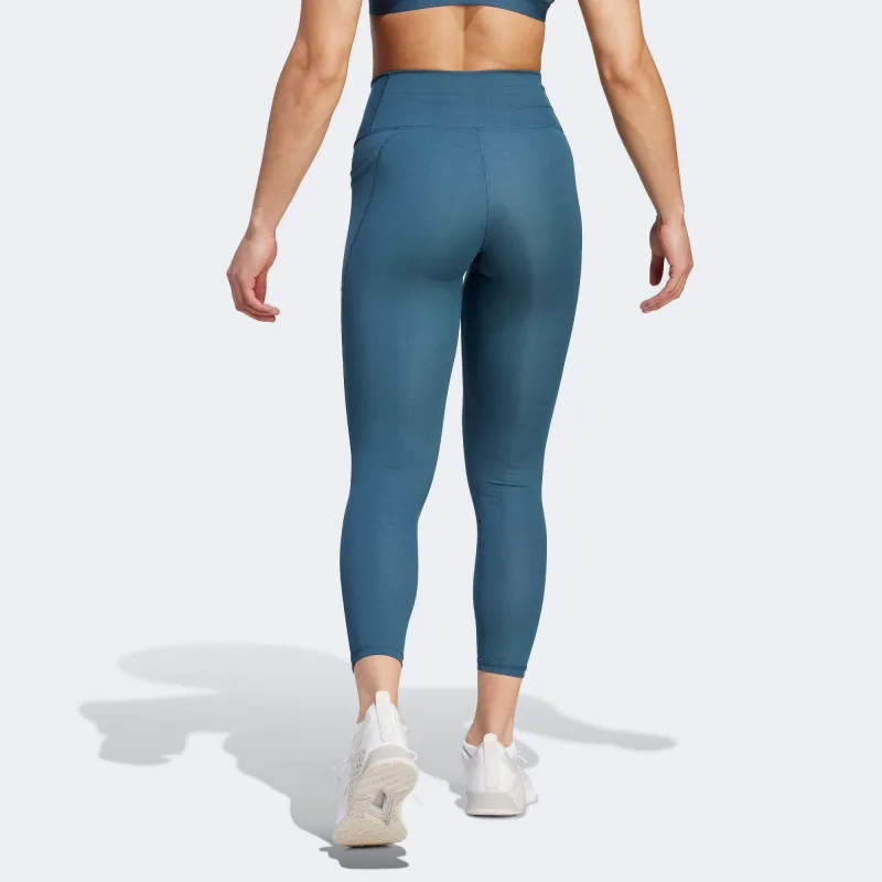 Adidas Free Shipping With AdiClub Optime Stash Pocket High-Waisted 7/8 Leggings-3