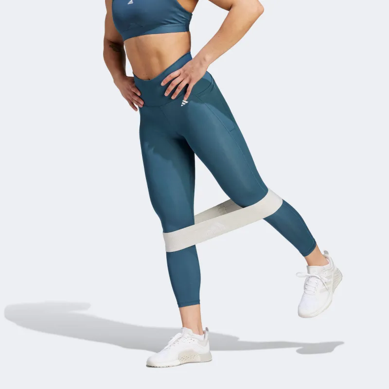 Adidas Free Shipping With AdiClub Optime Stash Pocket High-Waisted 7/8 Leggings-1