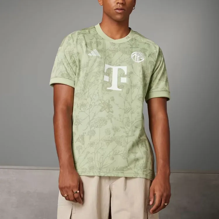 Adidas FC Bayern Soccer Jerseys Men Light Green-2