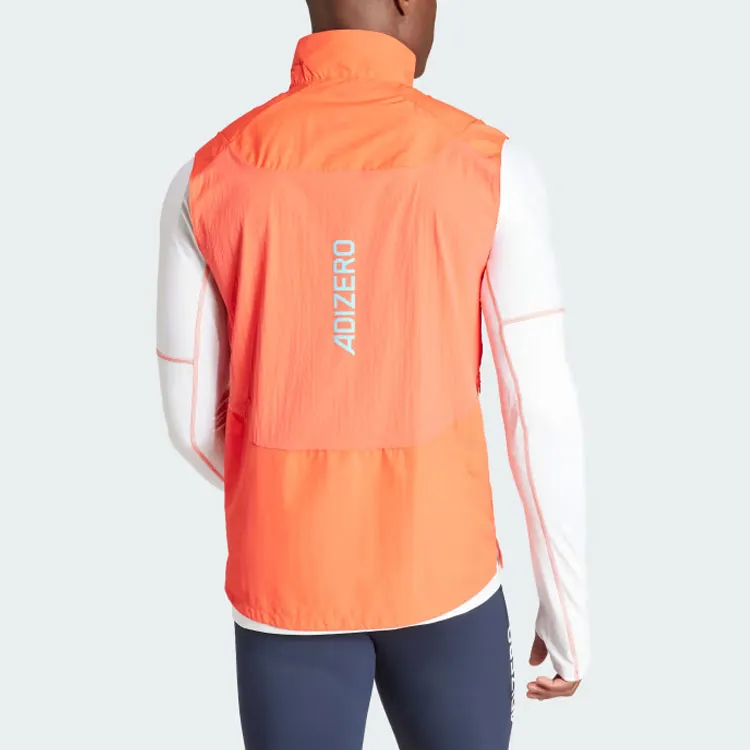 Adidas Adizero Half Zip Running Vest Men's Orange-2
