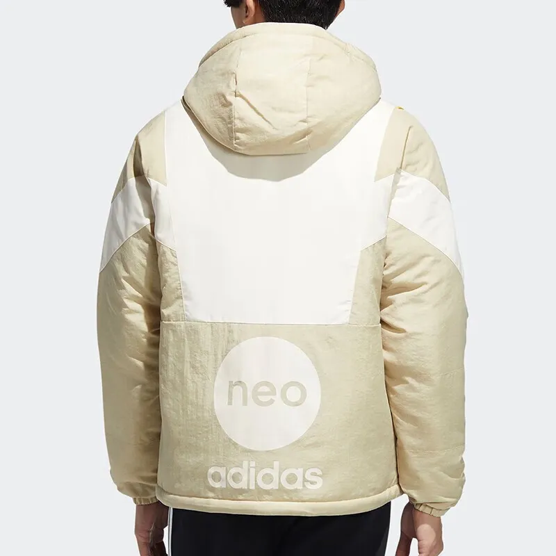 Adidas Neo Puffer Jackets Men Beige-2