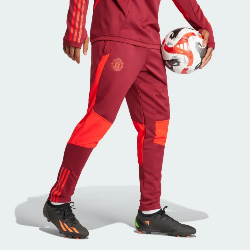 Adidas Manchester United Knitted Sweatpants Men Red-1